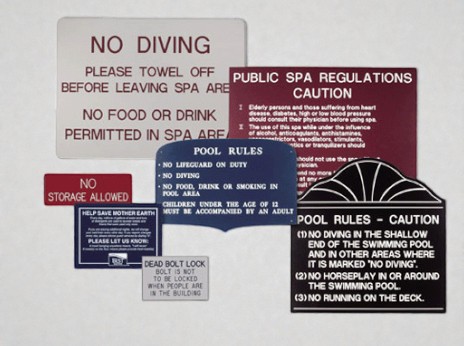 Rules Signage Engraved on Acrylic